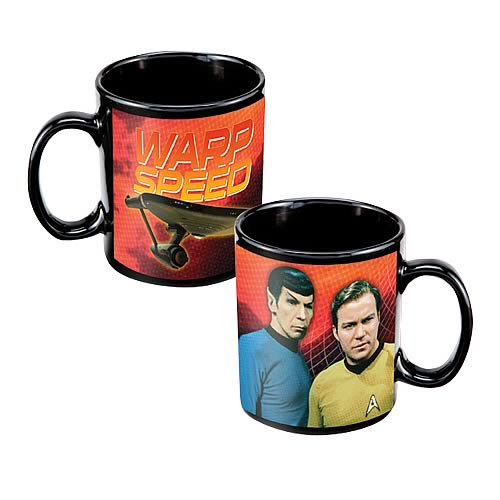 Pair of Star Trek Coffee Mugs to Boldly Go Where No Man Has Gone