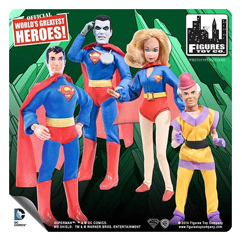 Superman DC Retro 8-Inch Series 1 Action Figure Set