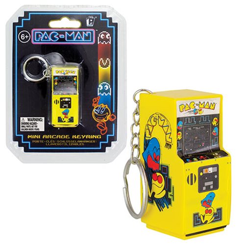 Official Pac-Man Arcade Style Keyring Keychain