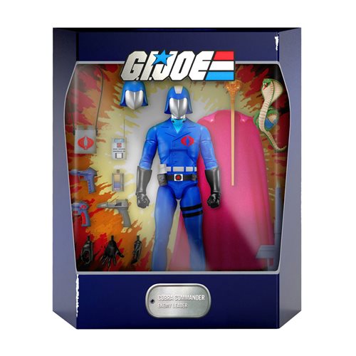 G.I. Joe Ultimates Wave 1 Duke, Cobra Commander, Snake Eyes, and B.A.T. 7-Inch Action Figure Bundle