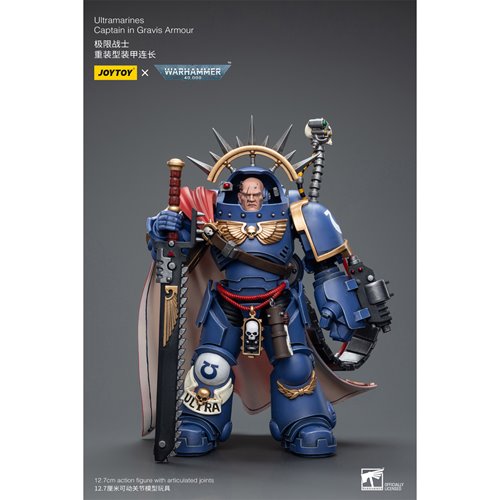 Joy Toy Warhammer 40,000 Ultramarines Captain in Gravis Armour 1:18 Scale Action Figure