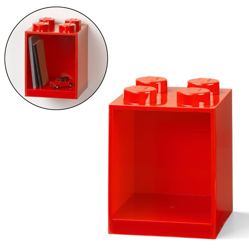 LEGO Red 4 Knob Brick Shelf