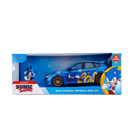 Sonic the Hedgehog 2012 Subaru Impreza WRX STI 1:24 Scale Die-Cast Metal Vehicle with Figure