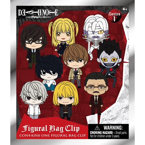 Death Note Series 1 3D Foam Bag Clip Display Case of 24