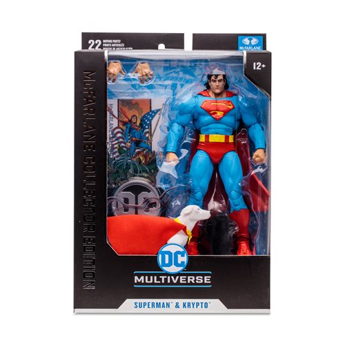DC McFarlane Collector Edition Wave 3 Superman & Krypto Return of Superman 7-Inch Scale Action Figur