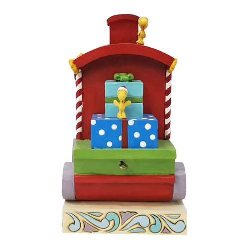 Peanuts Woodstock's Train Caboose Christmas Caboose Statue by Jim Shore