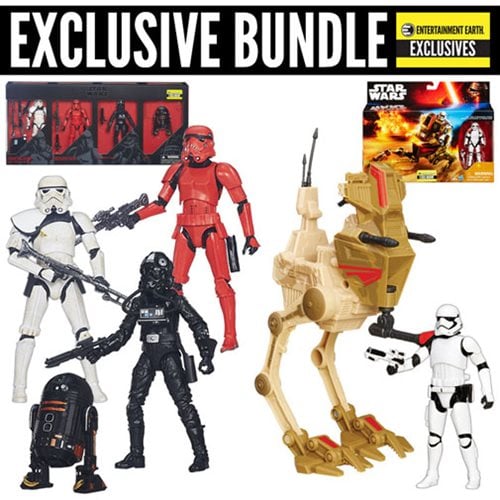 Action 2016 Star Wars Gift Bundle featuring Imperial Forces Action Figures and Desert Assault Walker Vehicle