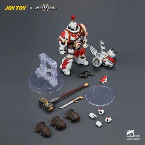 Joy Toy Warhammer 40,000 Space Marine Game Edition White Scars Assault Intercessor Champion 1:18 Sca