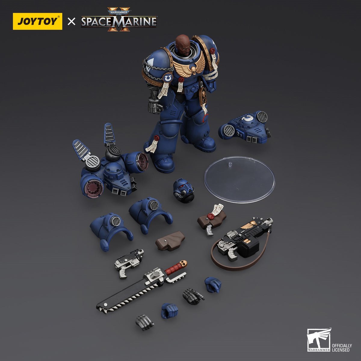 HiPlay JOYTOY Warhammer 40K Ultramarines - Fratello Chairon (JT00072) Action Figure 1:18 Edizione Limitata, Collezionabile Da 5 Pollici
