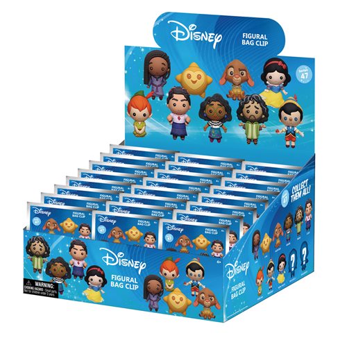 Disney Animation Characters 3D Foam Bag Clip Display Case of 24