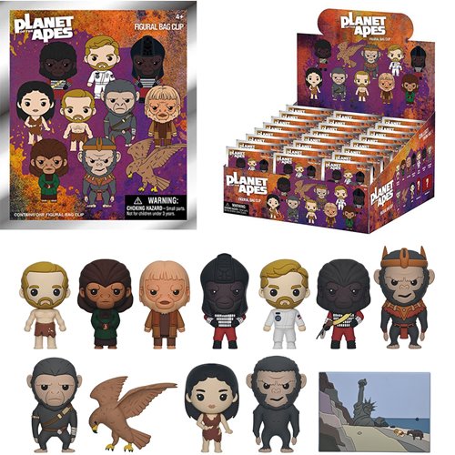 Planet of the Apes 3D Foam Bag Clip Display Case of 24