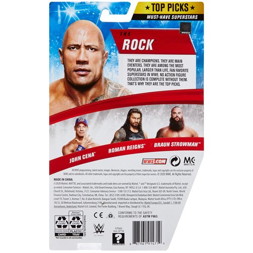 WWE Top Picks 2021 The Rock Basic Action Figure