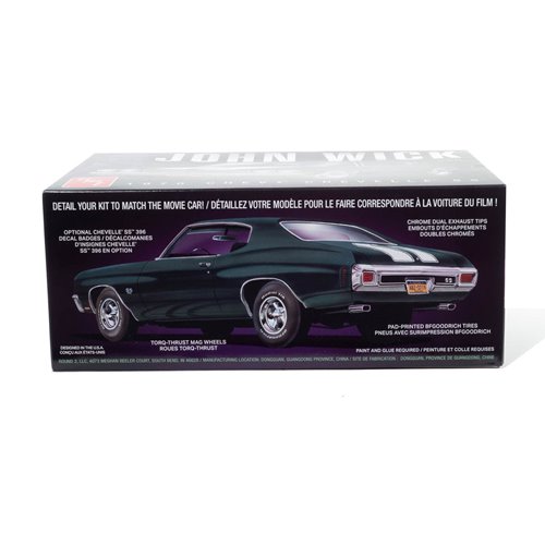 John Wick 1970 Chevy Chevelle 1:25 Scale Model Kit
