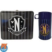 Wednesday Nevermore Tin Lunch Box with Thermos - PX