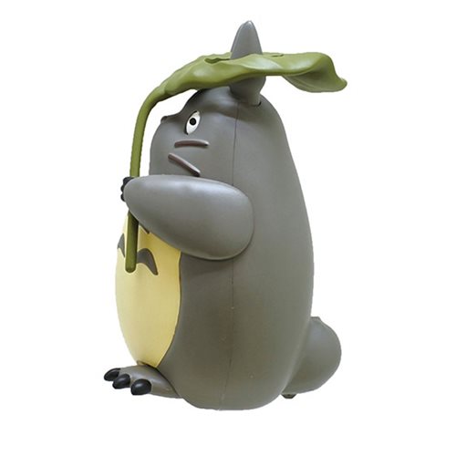My Neighbor Totoro Gray Totoro with Leaf Pull Back Collection Vehicle