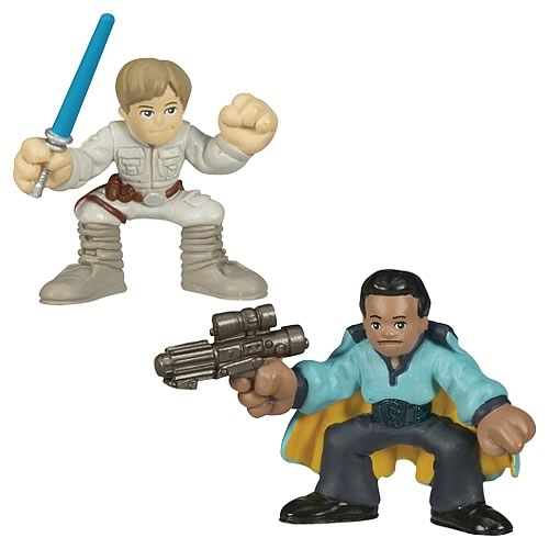 Hasbro Star Wars Galactic Heroes - Luke Skywalker E Lando Calrissian, Set Di 2 Figure, Giocattolo Per Bambini 3-8 Anni