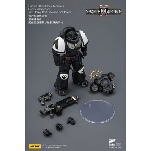 Joy Toy Warhammer 40K Space Marines Game Edition Black Templars Intercessor Bolt Rifle & Pistol 1:18
