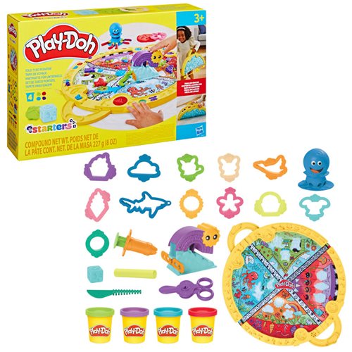 Play-Doh Fold & Go Playmat Starter Set with 19 Accessories