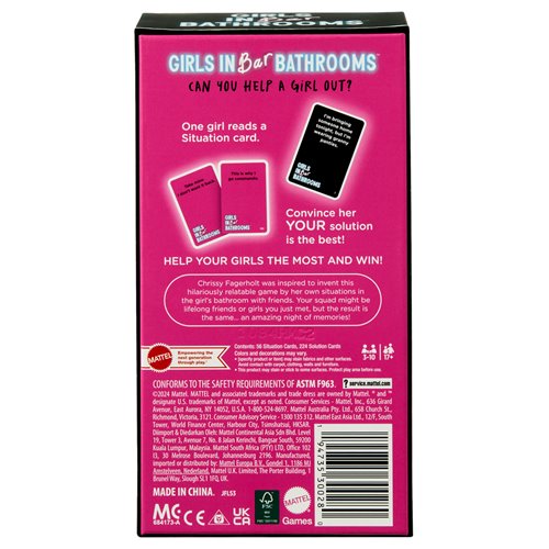 Girls in Bar Bathrooms Card Game
