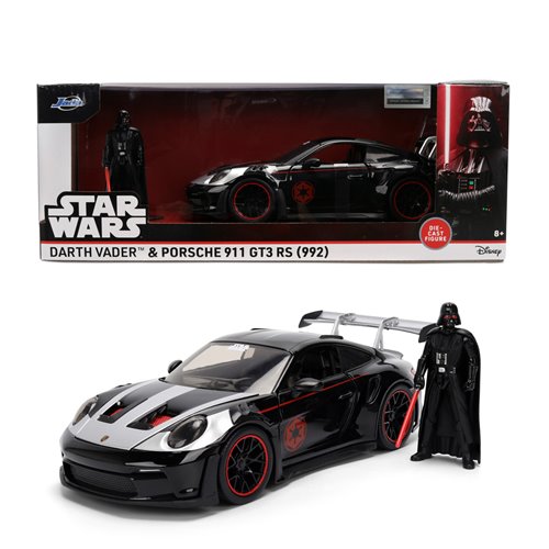Hollywood Rides Star Wars Porsche 911 GT3 RS 992 1:24 Scale Die-Cast Metal Vehicle with Darth Vader