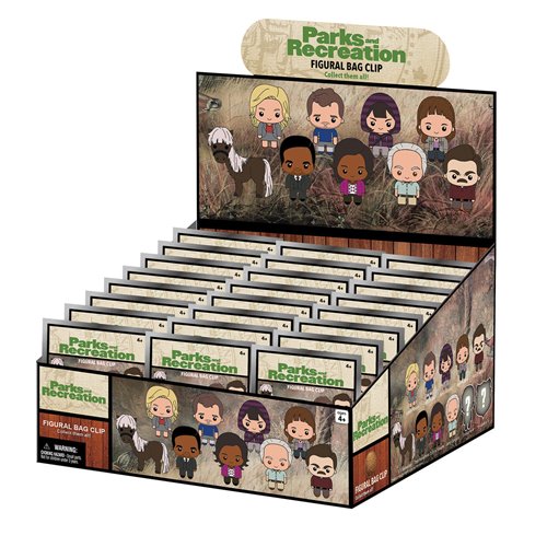 Parks and Recreation 3D Foam Bag Clip Display Case of 24