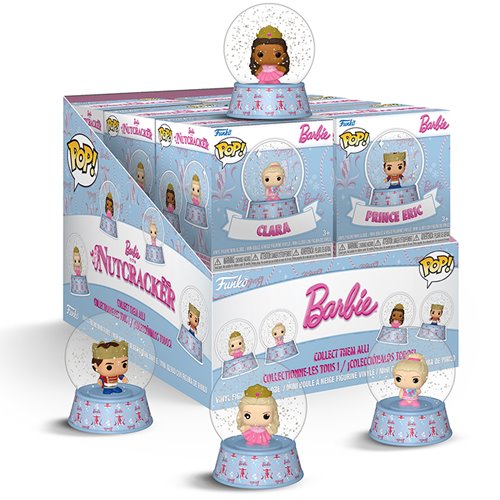Barbie Nutcracker 25th Anniversary Mini Glitter Globes Display Case of 12