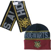Harry Potter Hogwarts Crest Beanie and Scarf Combo