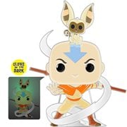 Avatar: The Last Airbender Aang with Momo Glow-in-the-Dark Large Enamel Funko Pop! Pin #55