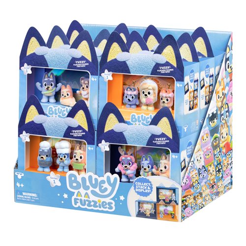 Bluey Fuzzies Series 14 Episode Mini-Figure Display Pack - Random 4-Pack