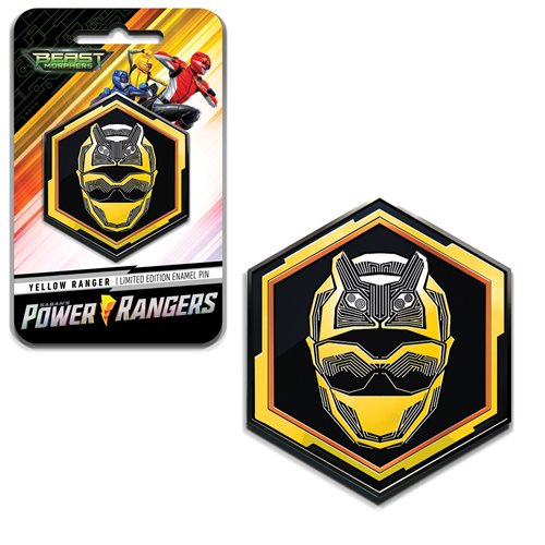 Power Rangers Beast Morphers Yellow Ranger Pin