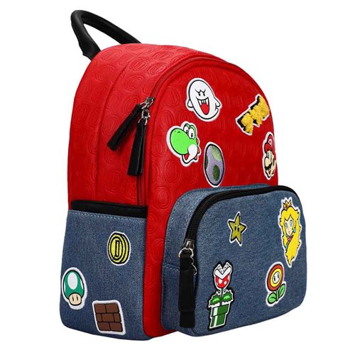 Super Mario Icon Pathces Mini-Backpack