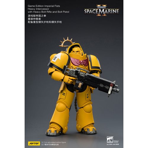 Joy Toy Warhammer 40,000 Space Marines Game Edition Imperial Fists Intercessor Rifle & Pistol 1:18 S