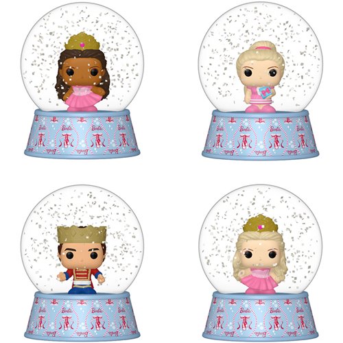 Barbie in the Nutcracker Mini Glitter Globes Display Case of 12