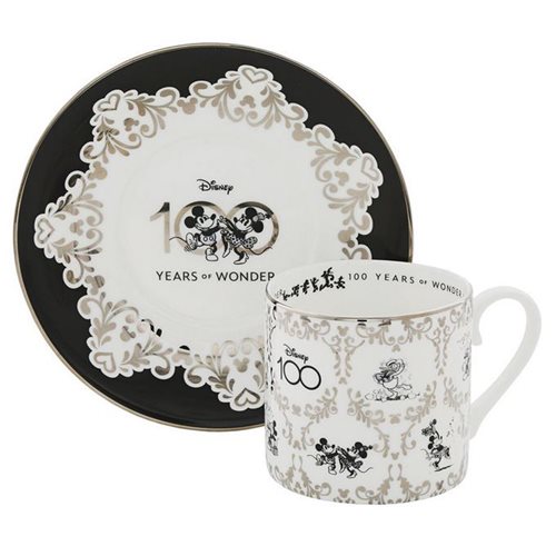 Disney English Ladies Disney 100 Mickey Mouse and Friends Cup and Saucer Set