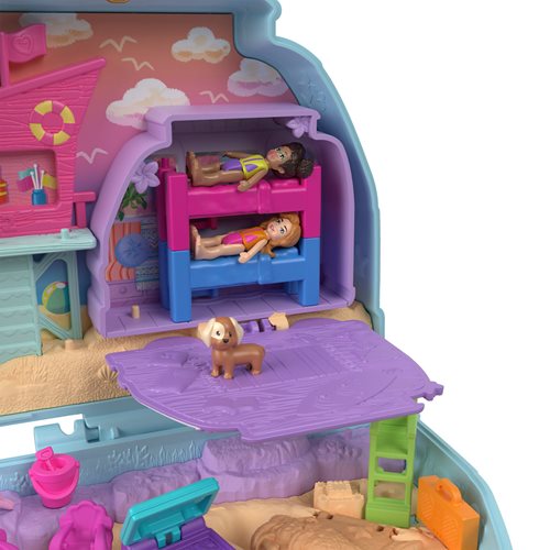 Polly Pocket Seaside Puppy Ride Compact Open Box Playset