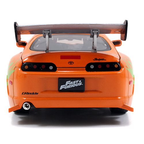 Fast and the Furious Brian's Toyota Supra 1:24 Scale Build and Collect Die-Cast Metal Vehicle with B