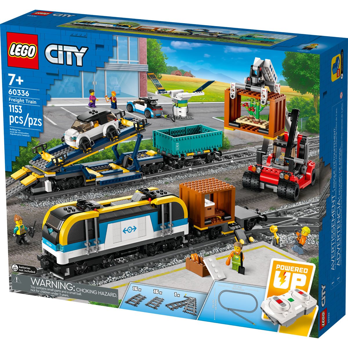 animation Uovertruffen Vedrørende LEGO 60336 City Freight Train - Entertainment Earth