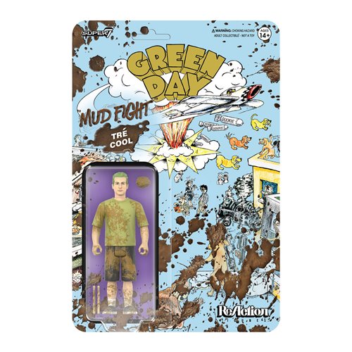 Green Day Mud Fight Tre Cool 3 3/4-Inch ReAction Figure