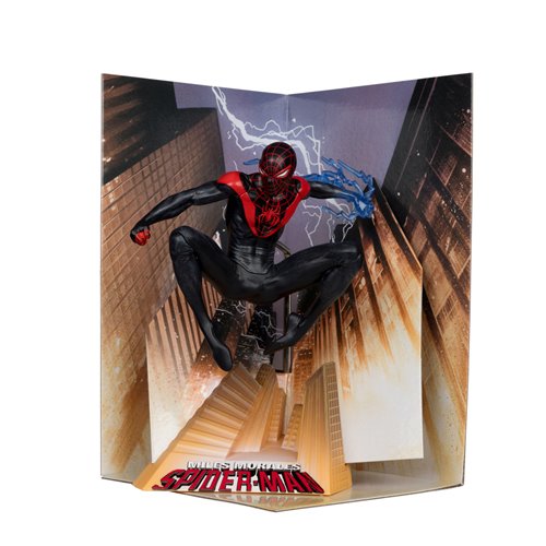 Marvel Wave 2 Spider-Man Miles Morales: Spider-Man #1 1:10 Scale Posed Figure with Scene