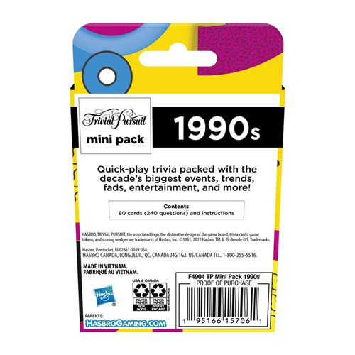 Trivial Pursuit 1990s Mini Pack Game