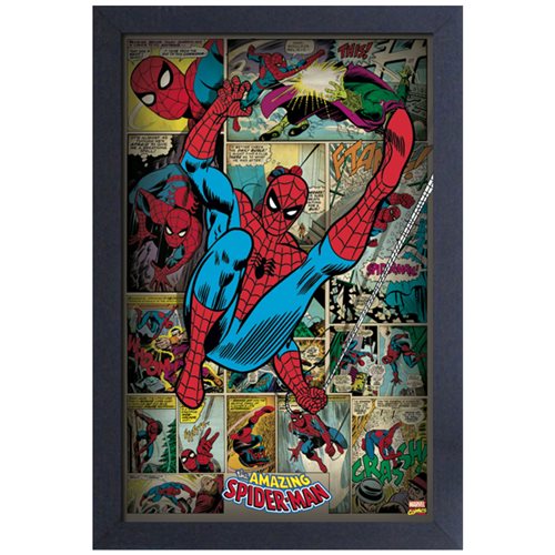 Spider-Man Comic Panels Framed Art Print