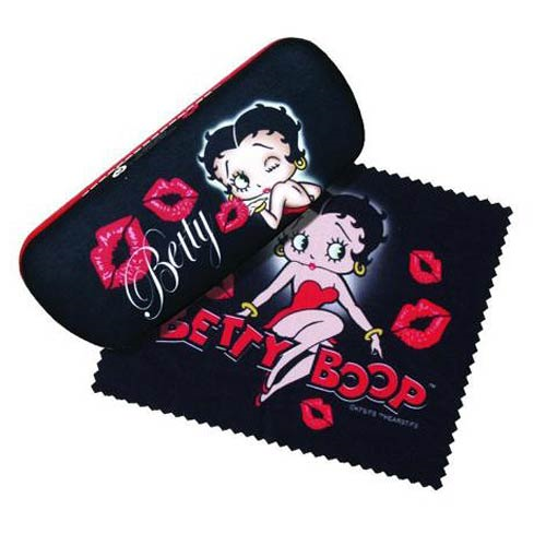 Betty Boop Red Dress Eyeglass Case with Cleaning Cloth