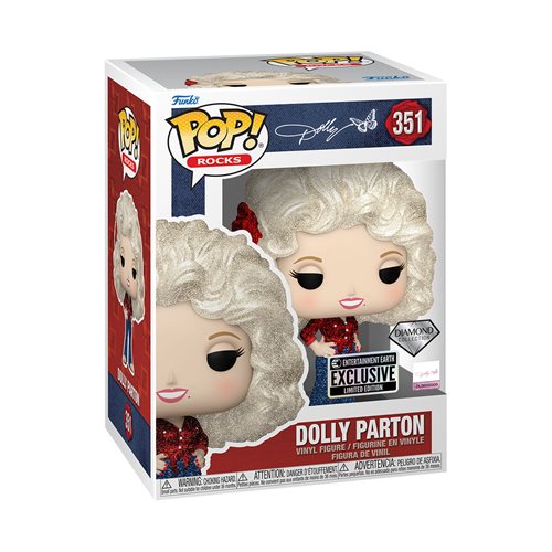 Dolly Parton '77 Tour Diamond Glitter Funko Pop! Vinyl Figure #351 - Entertainment Earth Exclusive