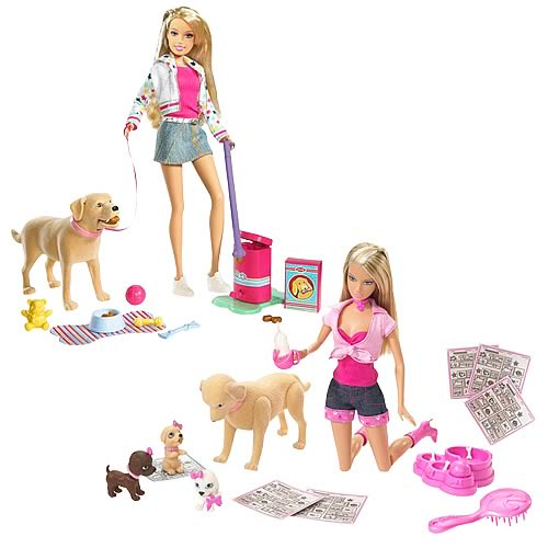 Barbie Tanner and Taffy Dog Playset Set - Entertainment Earth