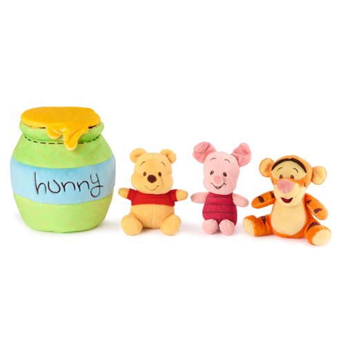 Disney Winnie the Pooh Honey Pot 8-Inch Plush Set