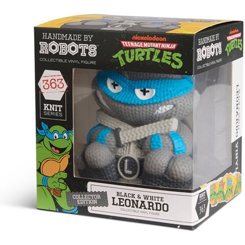 Teenage Mutant Ninja Turtles Leonardo #363 Black and White Handmade by Robots Vinyl Figure
