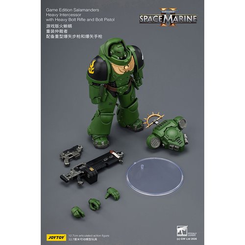 Joy Toy Warhammer 40,000 Space Marines Game Edition Salamanders Intercessor Bolt Rifle & Pistol 1:18