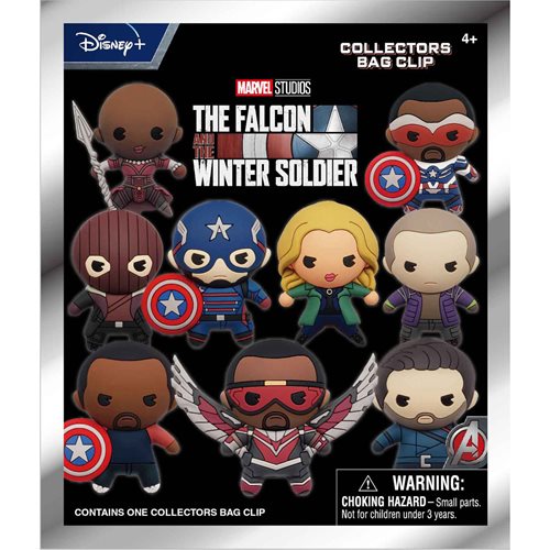 The Falcon and Winter Soldier Figural Bag Clip Random 6-Pack