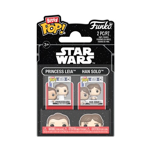 Star Wars: The Empire Strikes Back Leia and Han Solo Funko Bitty Pop! Mini-Figure 2-Pack
