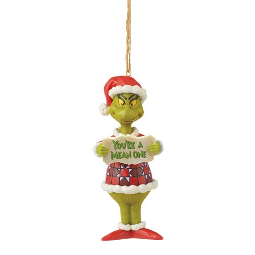 Dr. Seuss The Grinch You're a Mean One by Jim Shore Holiday Ornament